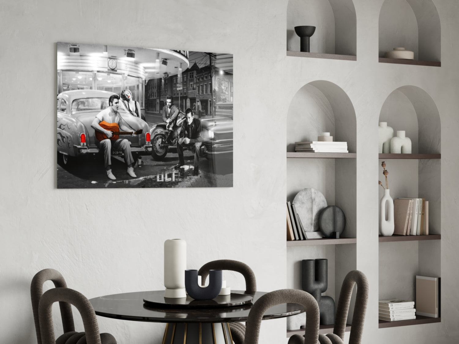 Vintage Hollywood Retro Glass Wall Art