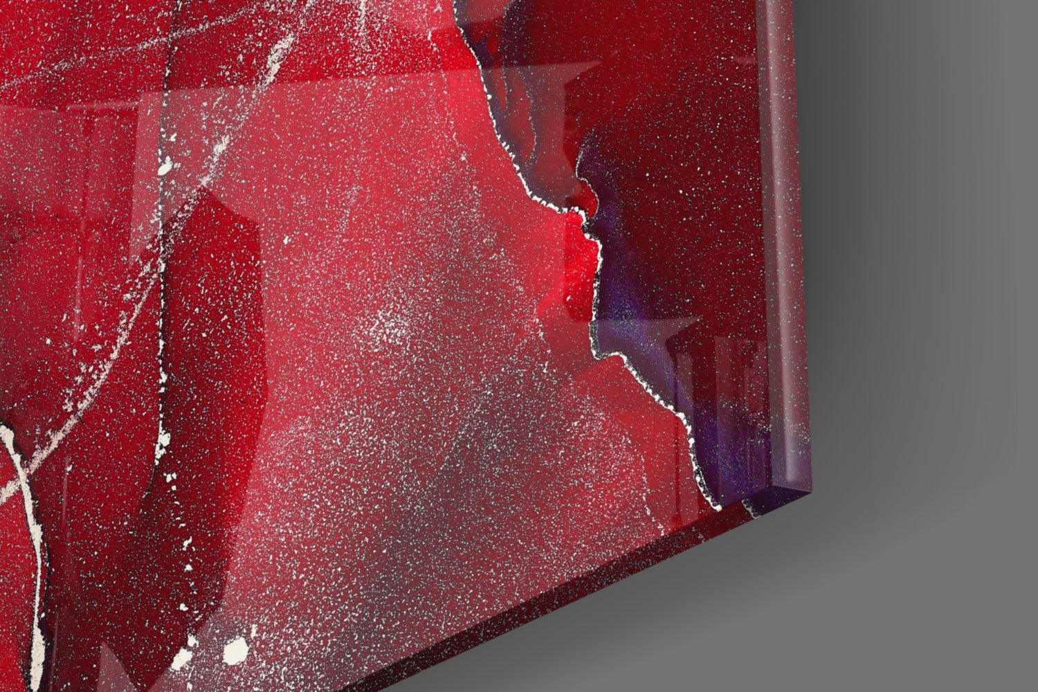 Red Marbellous Glass Wall Art