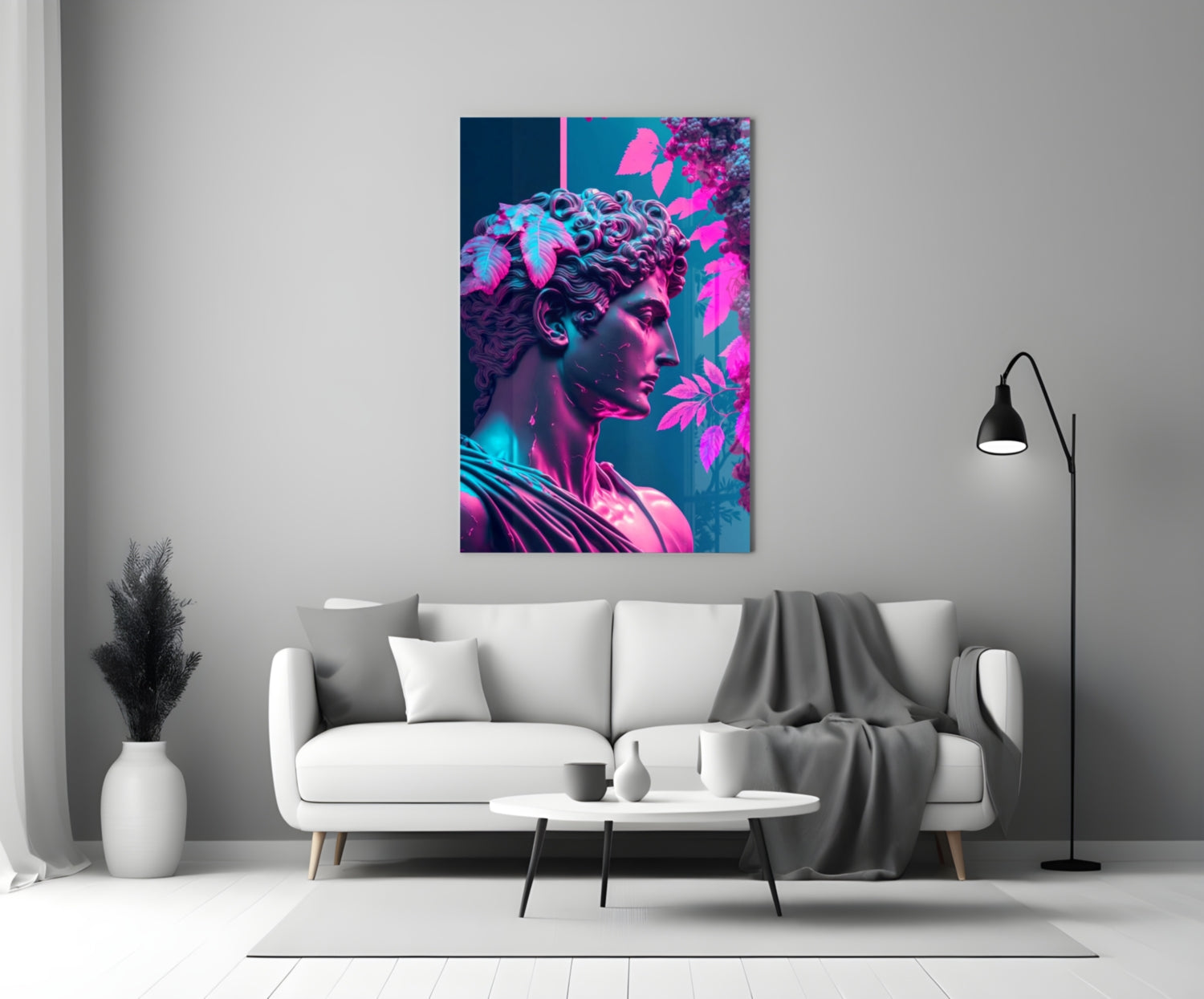 Thinking Sculpture Glass Wall Art