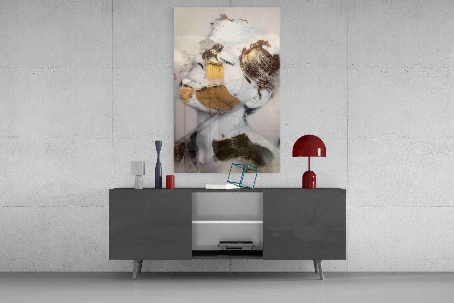 Brushed Face Glass Wall Art