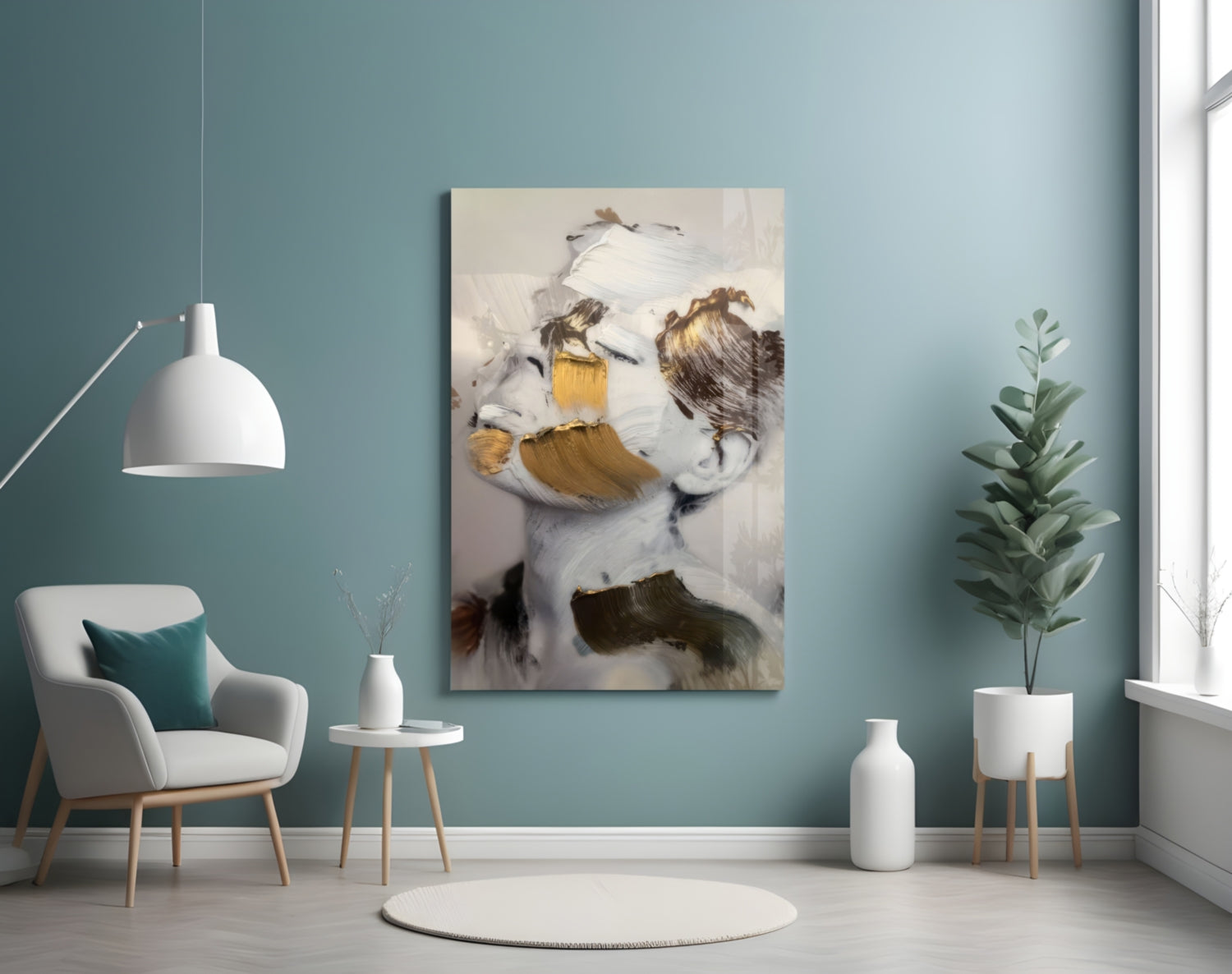 Brushed Face Glass Wall Art