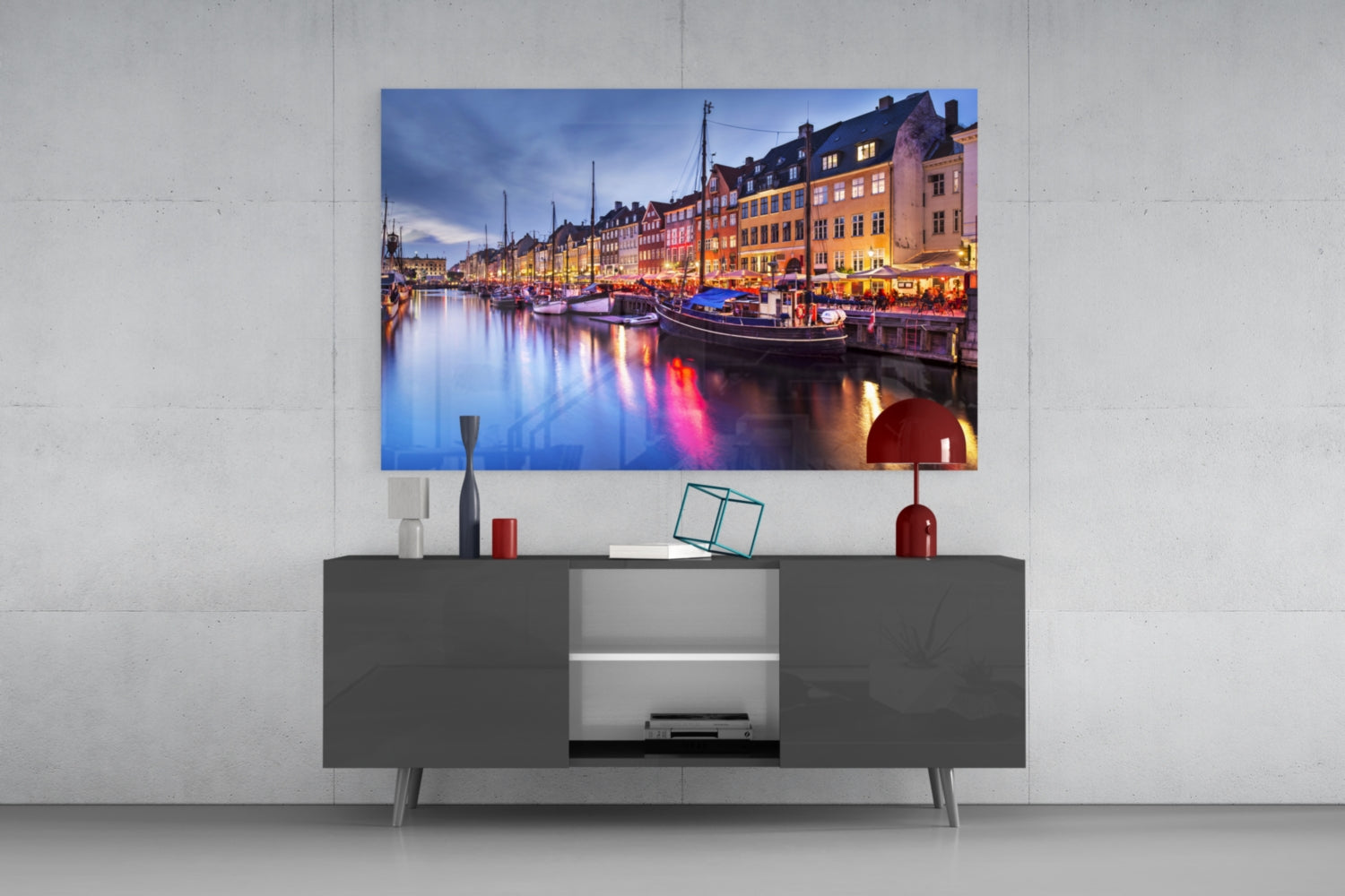 Nyhavn Glass Wall Art