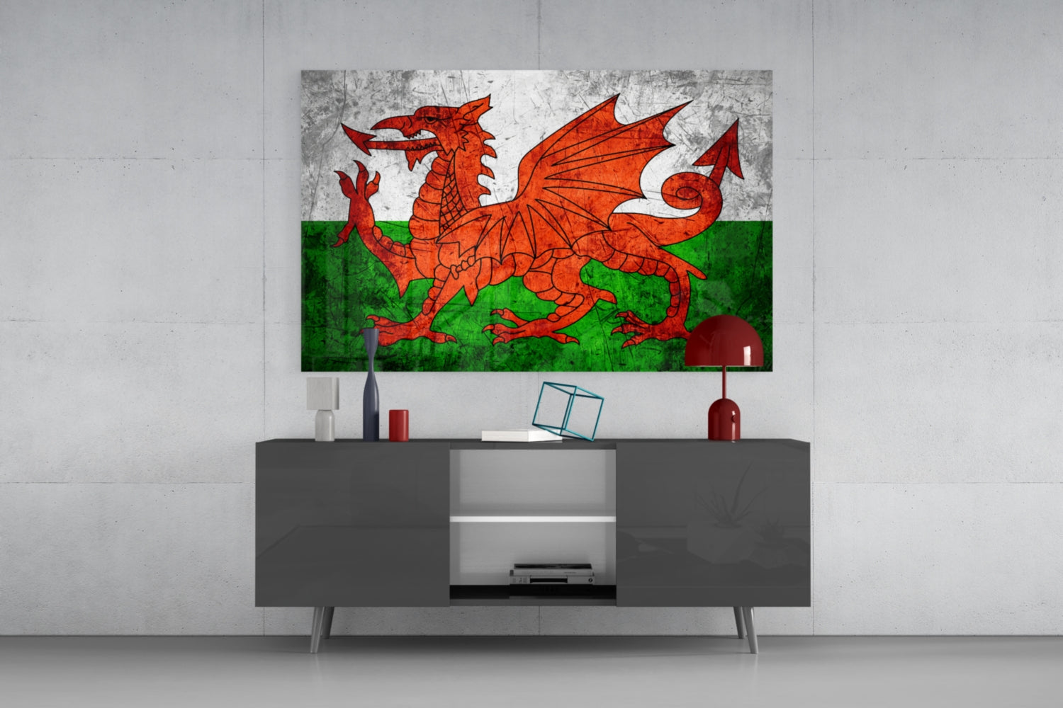 Flag of Wales Glass Wall Art