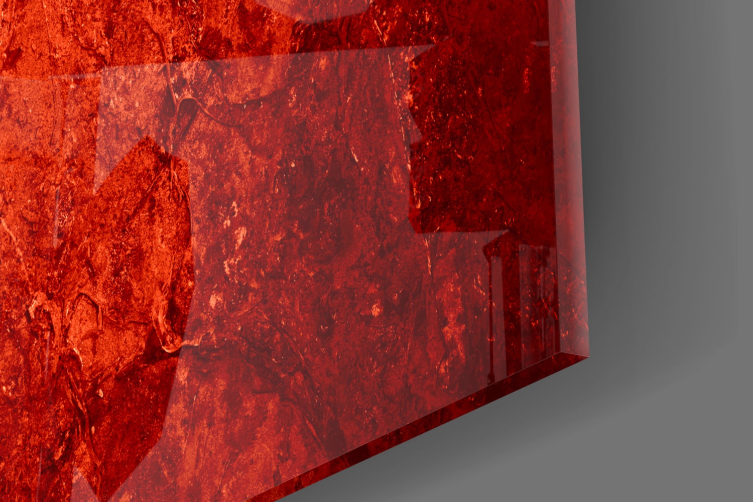 Rust Red Weathered Norway Cross Flag Glass Wall Art