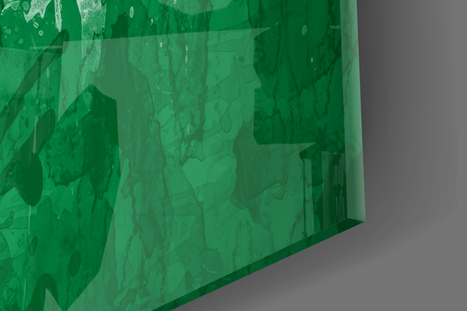 Watercolor Splatter Palestine Flag Glass Wall Art