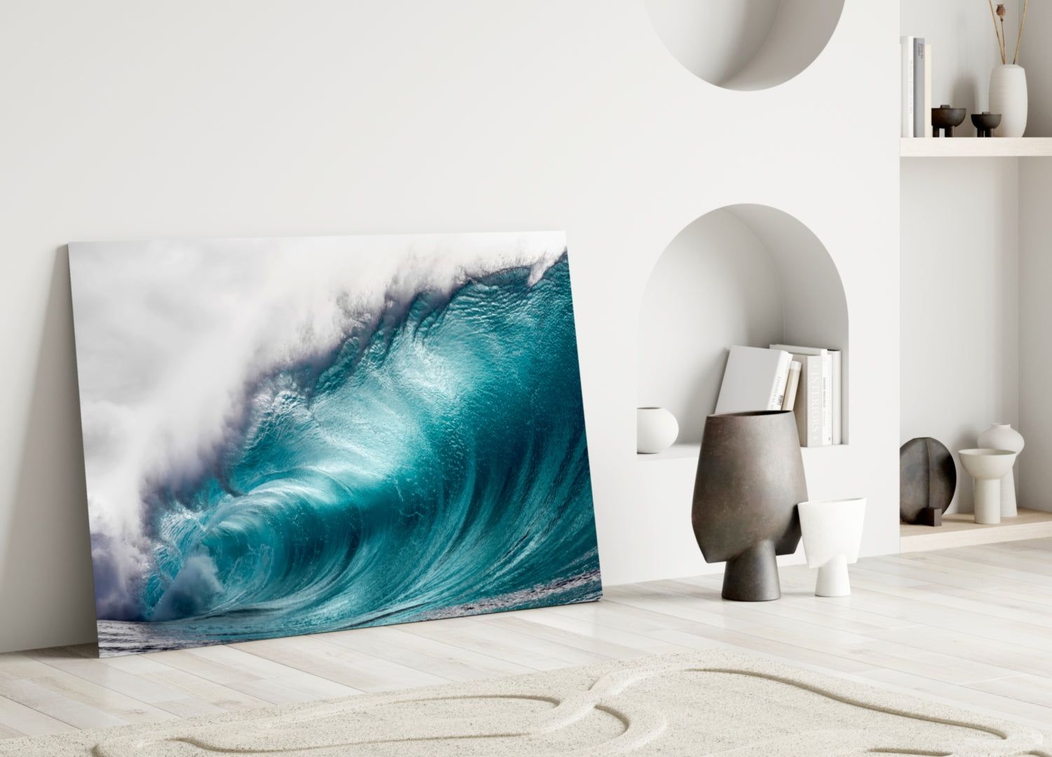Wave Glass Wall Art