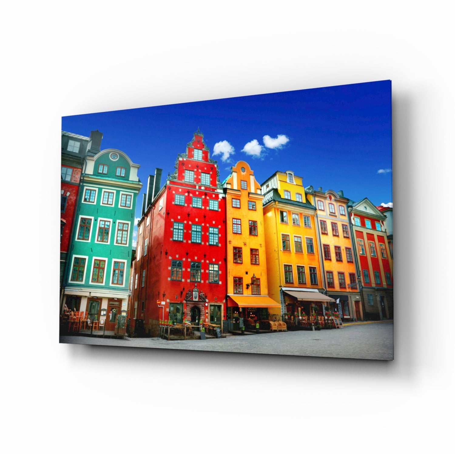 Stockholm House View Glass Wall Art