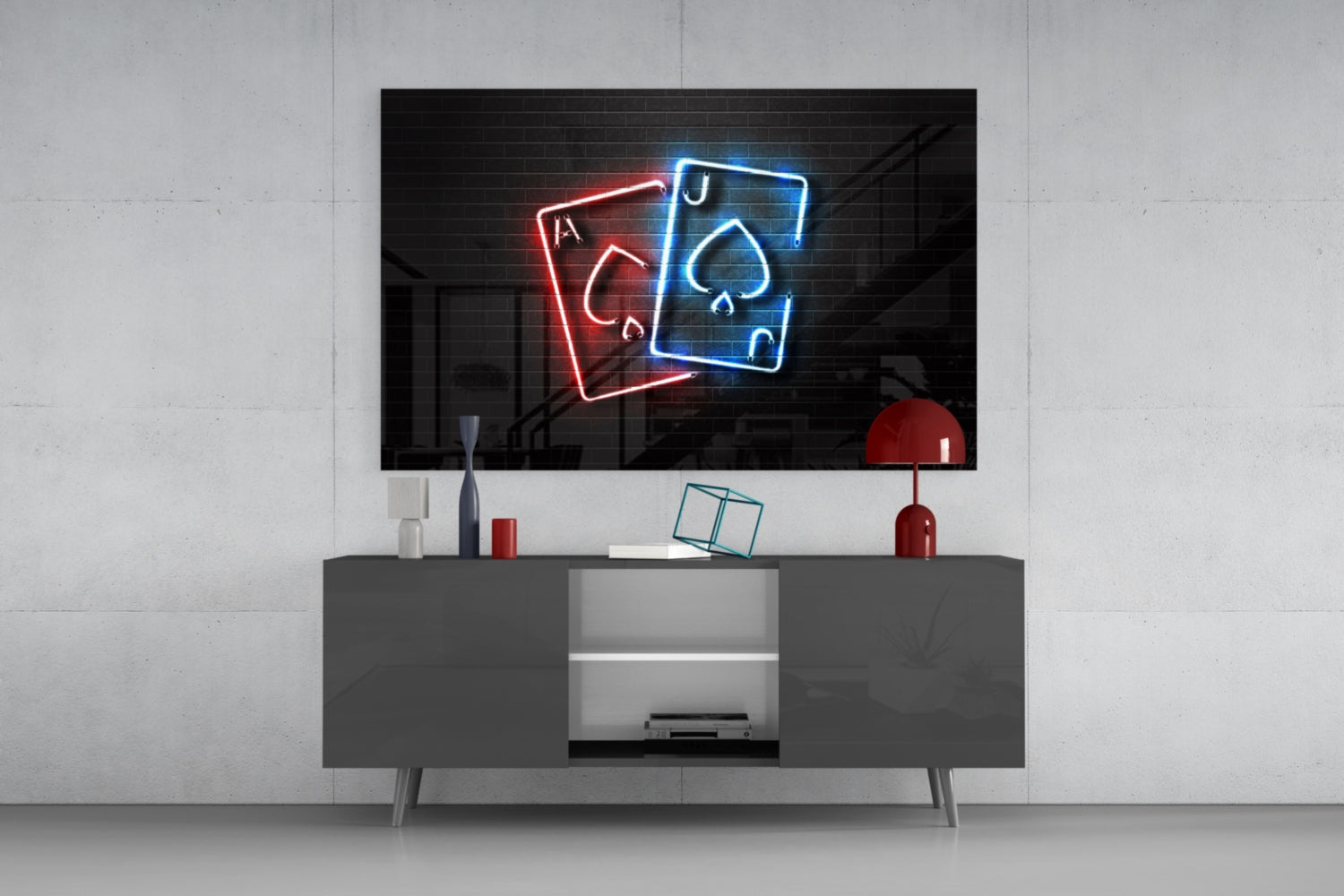 Ace and Sinister Clown Glass Wall Art