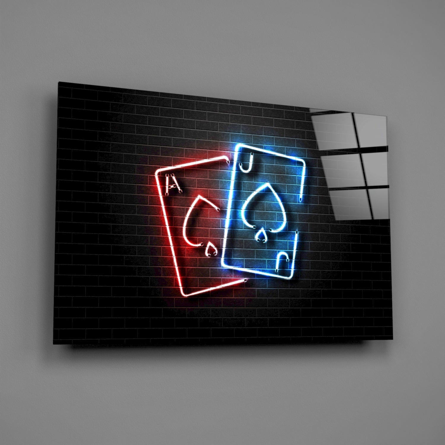 Ace and Sinister Clown Glass Wall Art