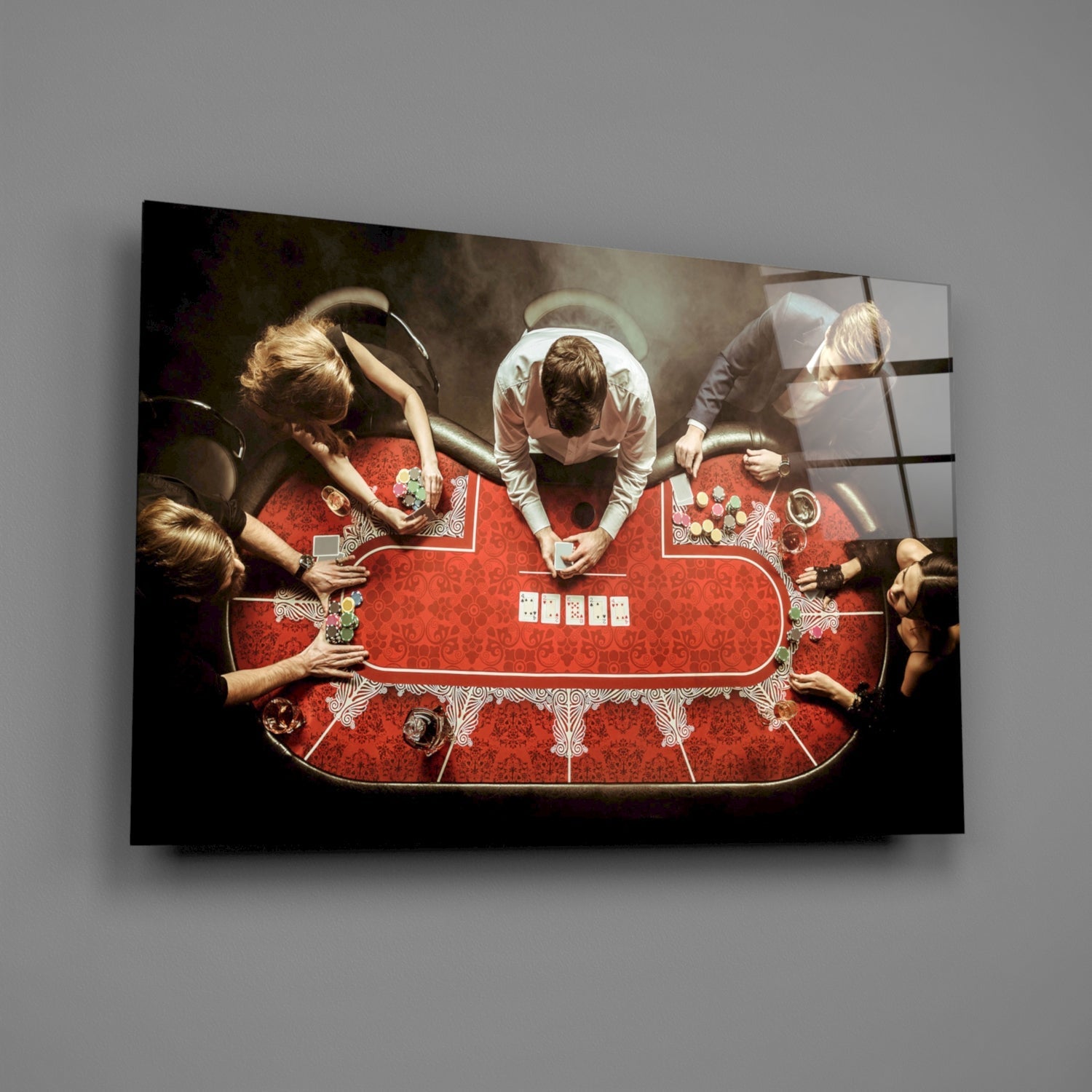 Gambling Glass Wall Art