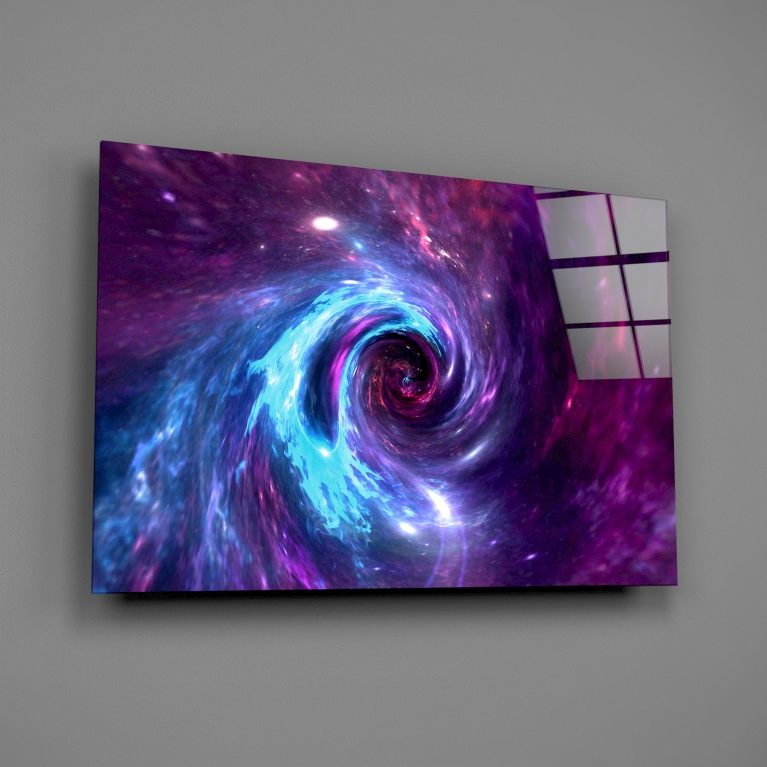 Space Helix Glass Wall Art