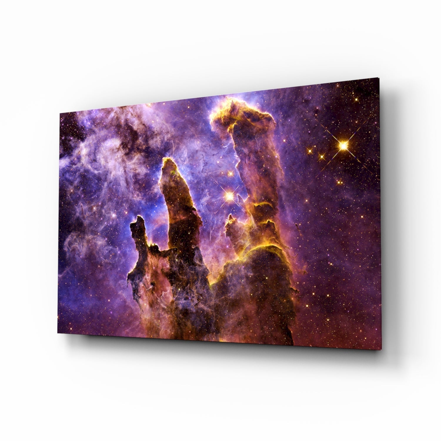 Space Lilac Glass Wall Art