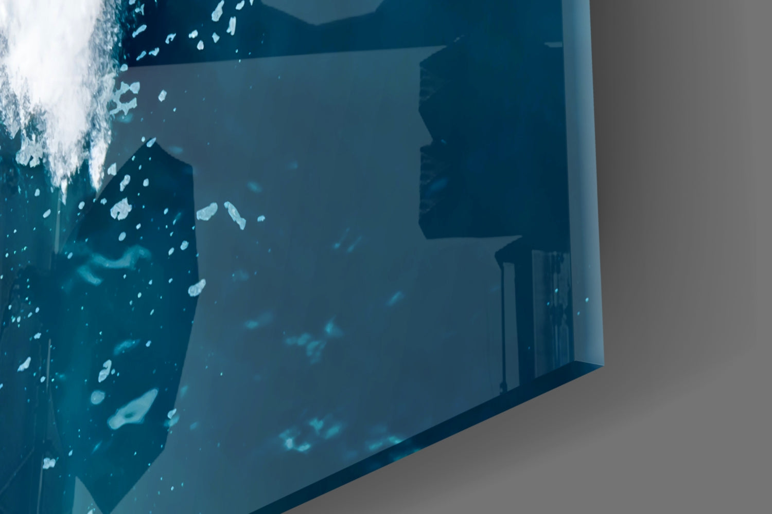 Foaming Wave Spray Glass Wall Art
