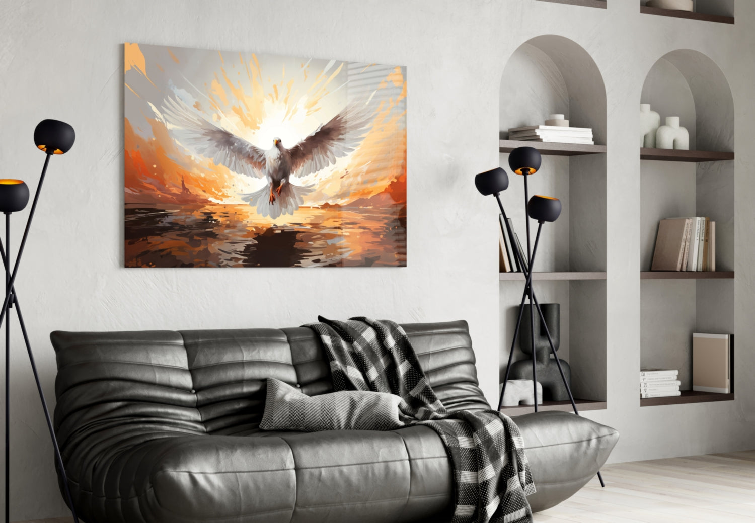 Pigeon Glass Wall Art