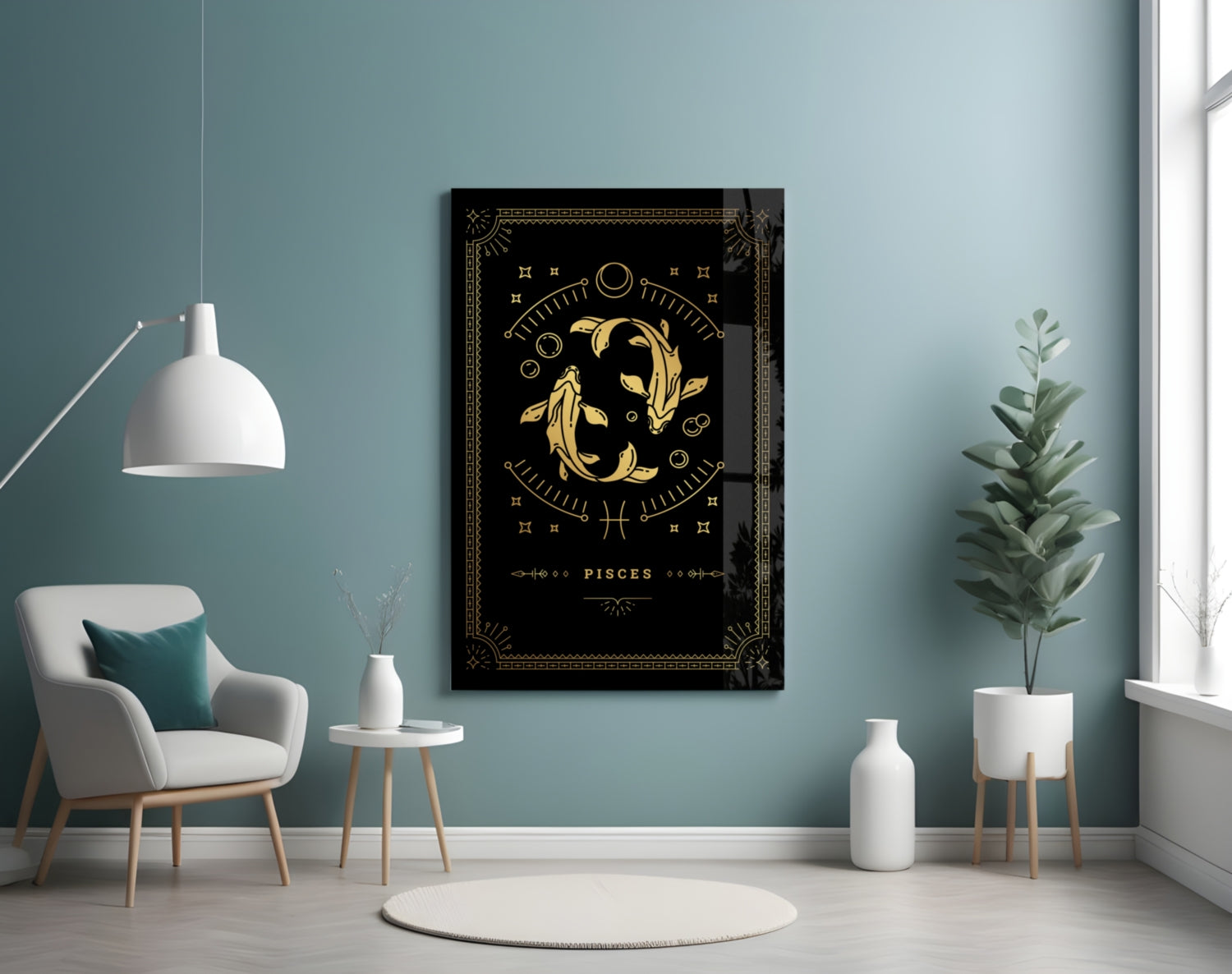 Pisces Glass Wall Art