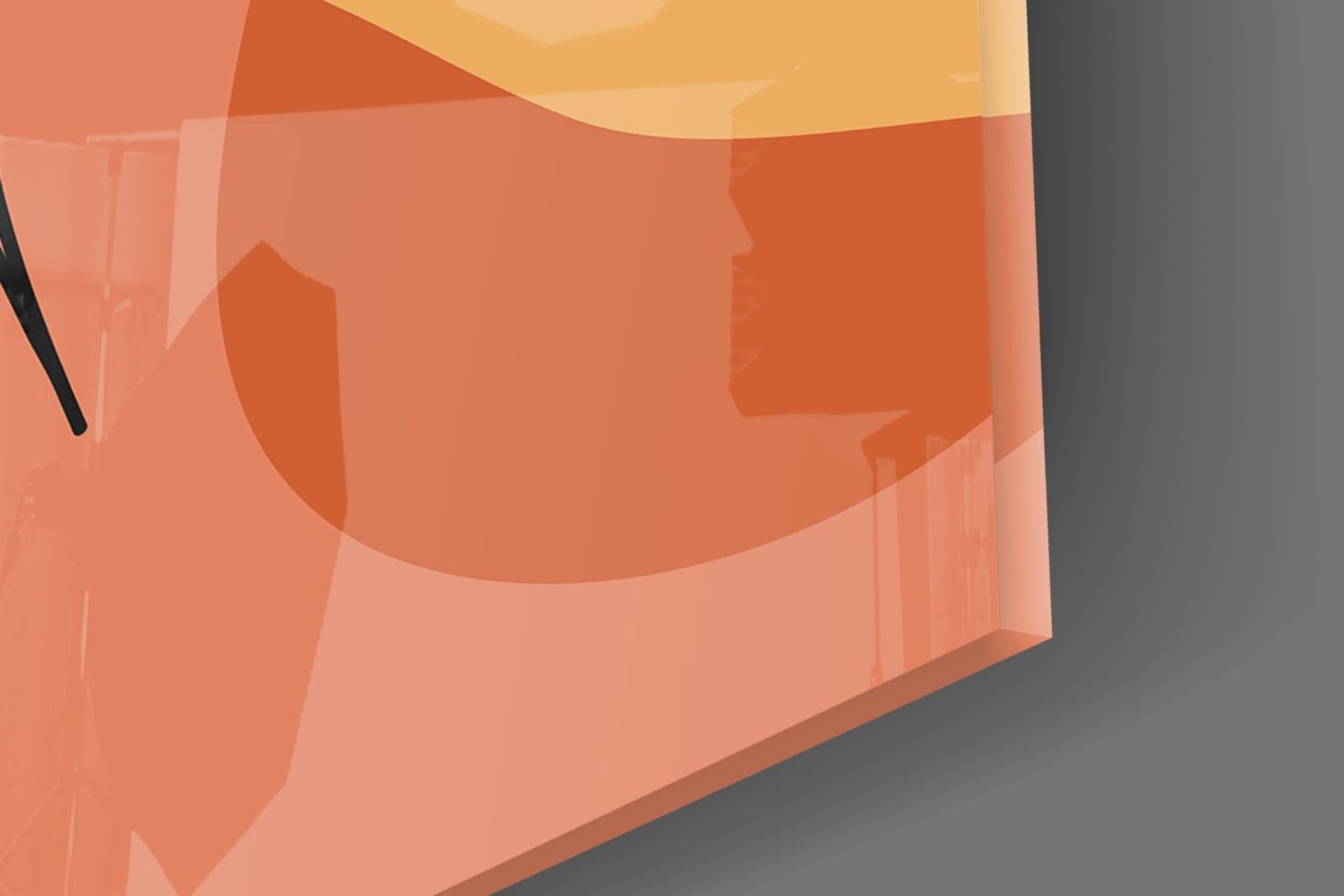 Hand on Cheek Terracotta Face Glass Wall Art