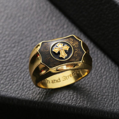 Creative faith cross ring