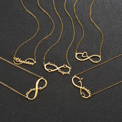 Customized 4 Name infinity bracelet for women