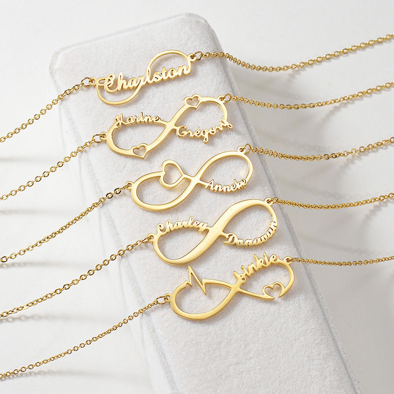 Customized 4 Name infinity bracelet for women