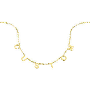 Personalized 26 English letter name necklace clavicle chain