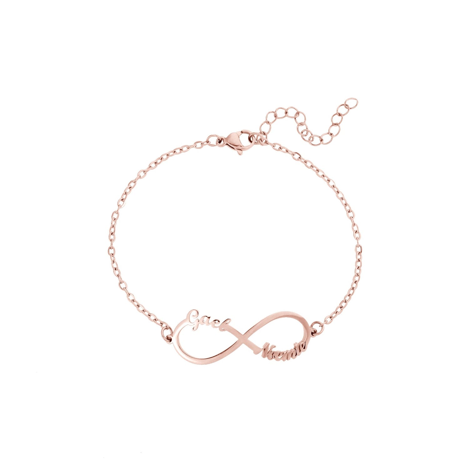 Customized 4 Name infinity bracelet for women