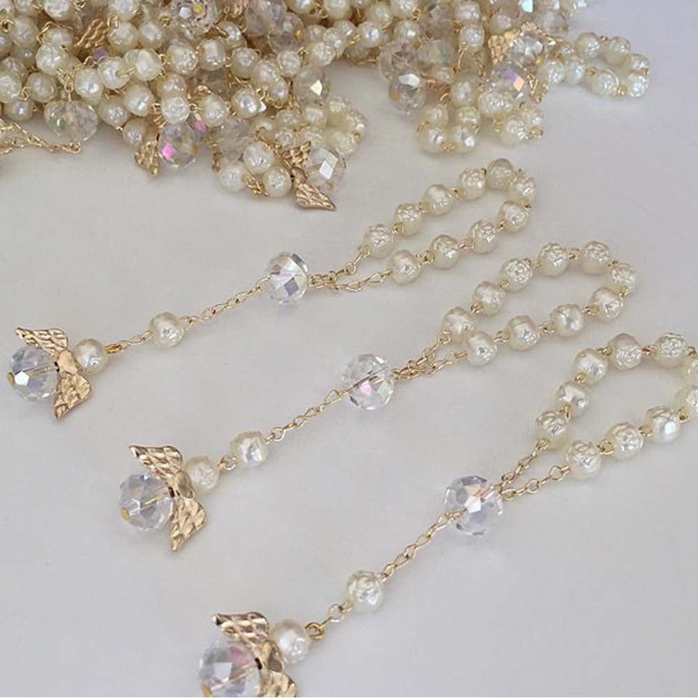 rosary love angel wings bracelet