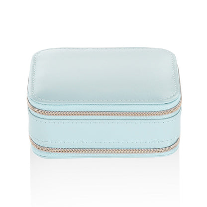 Double zipper mirror convenient jewelry box