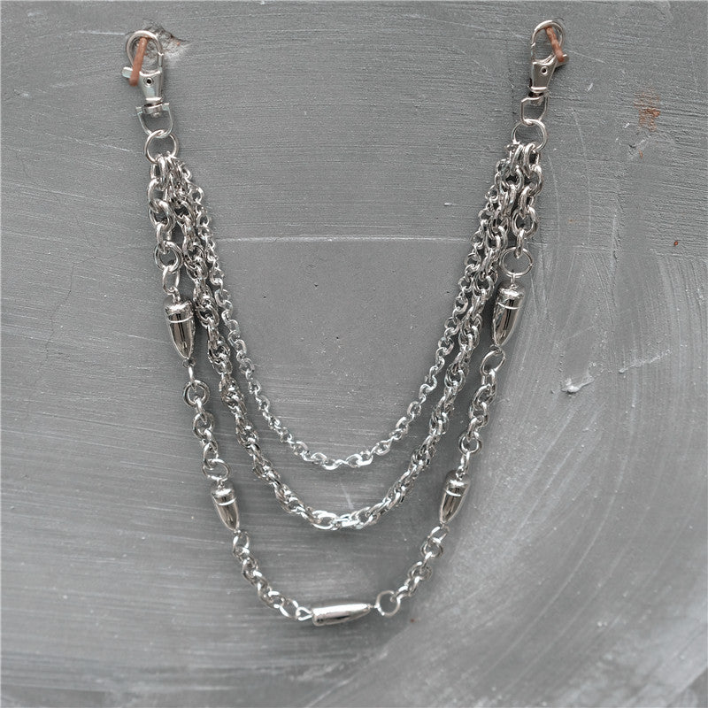 Hip-hop punk versatile bullet trouser chain