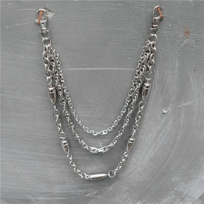 Hip-hop punk versatile bullet trouser chain