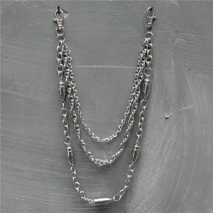 Hip-hop punk versatile bullet trouser chain