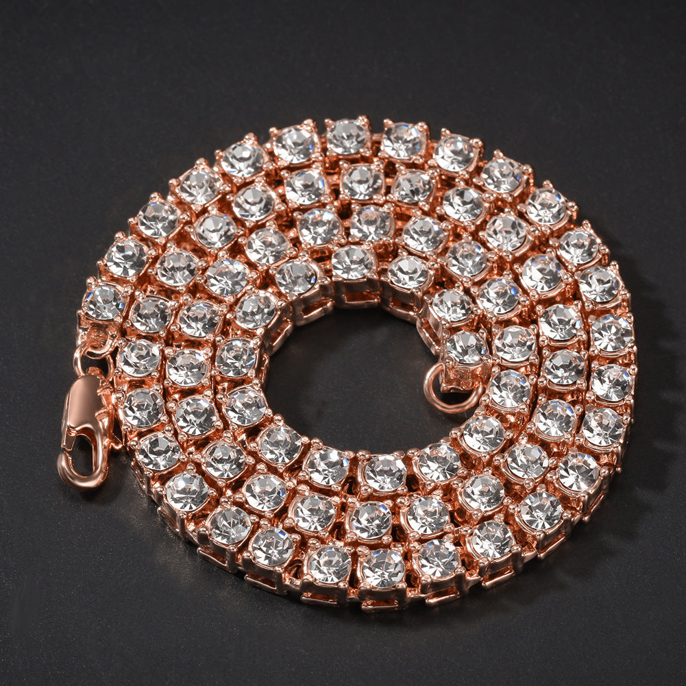 Hip Hop 1 Row Alloy Tennis Chain Necklace