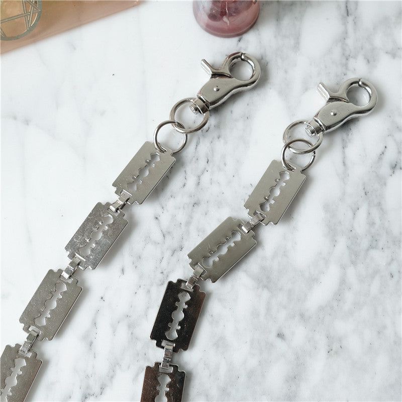 Creative handmade large blade pants chain