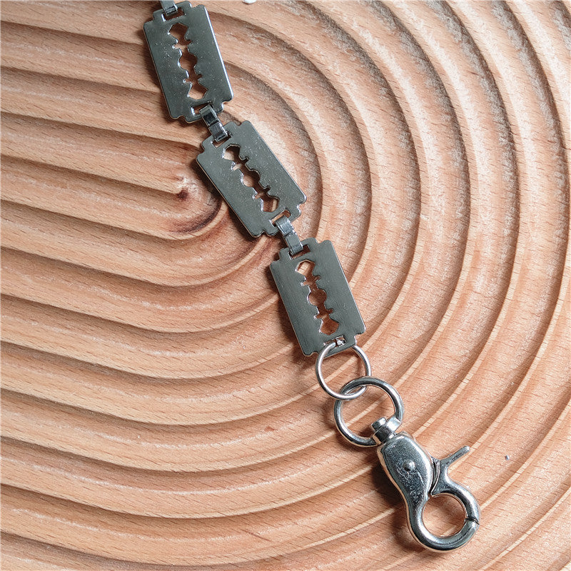Creative handmade large blade pants chain