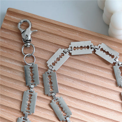 Creative handmade large blade pants chain