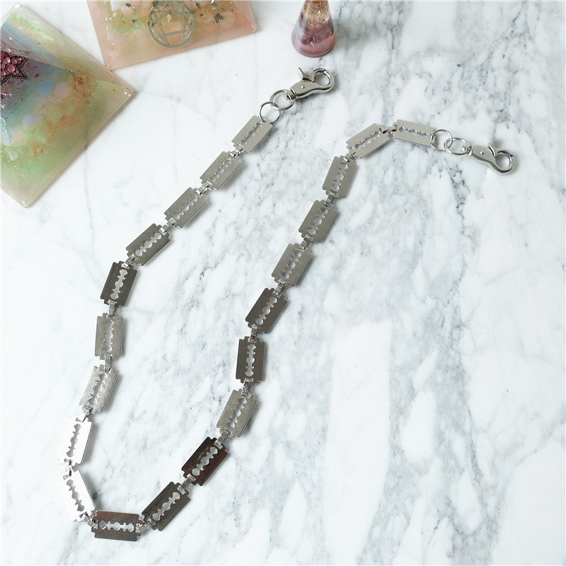 Creative handmade large blade pants chain