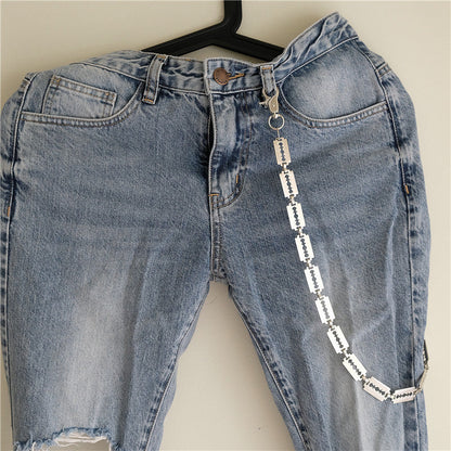 Creative handmade large blade pants chain