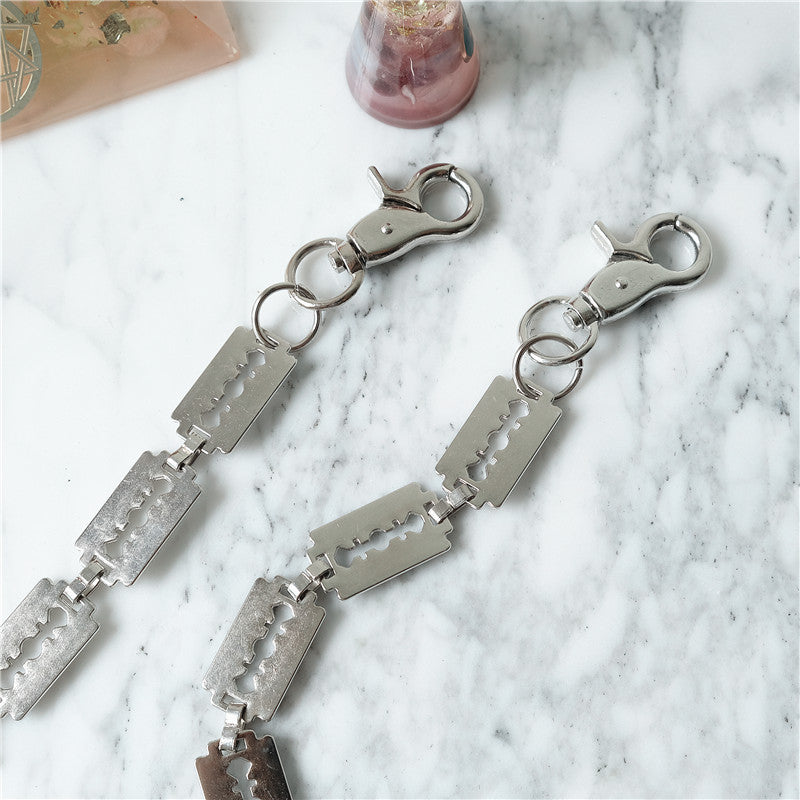 Creative handmade large blade pants chain