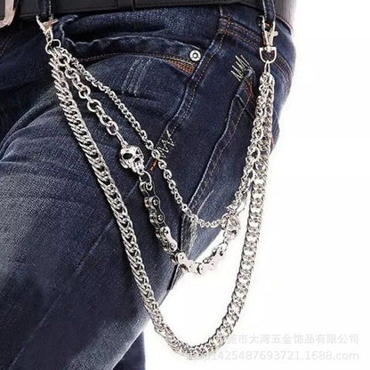 Skull car plate chain hip-hop pants chain