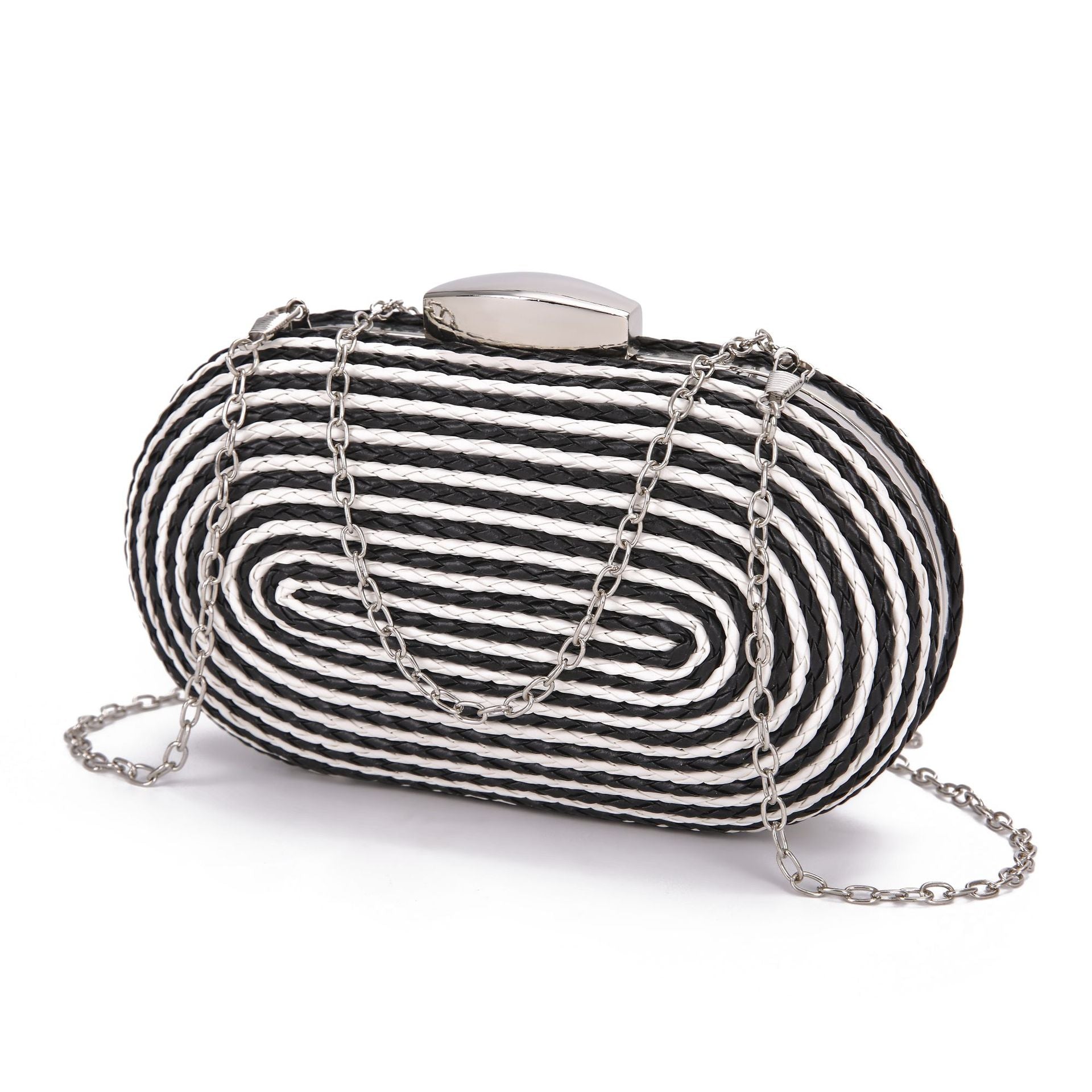 Fashionable oval crossbody woven bags