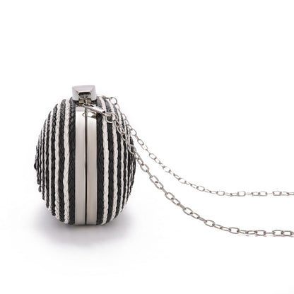 Fashionable oval crossbody woven bags