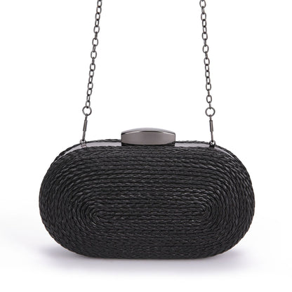Fashionable oval crossbody woven bags