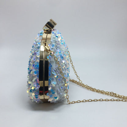 Sequined laser iridescent multi-color fashionable cosmetic bags