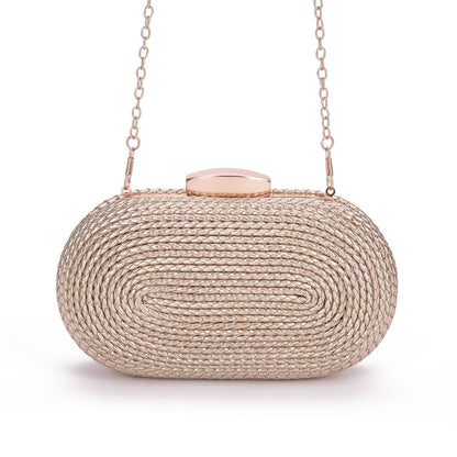 Fashionable oval crossbody woven bags