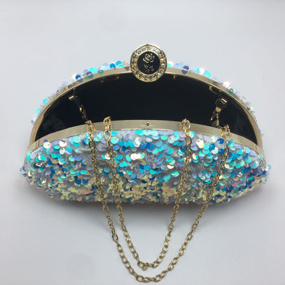 Sequined laser iridescent multi-color fashionable cosmetic bags