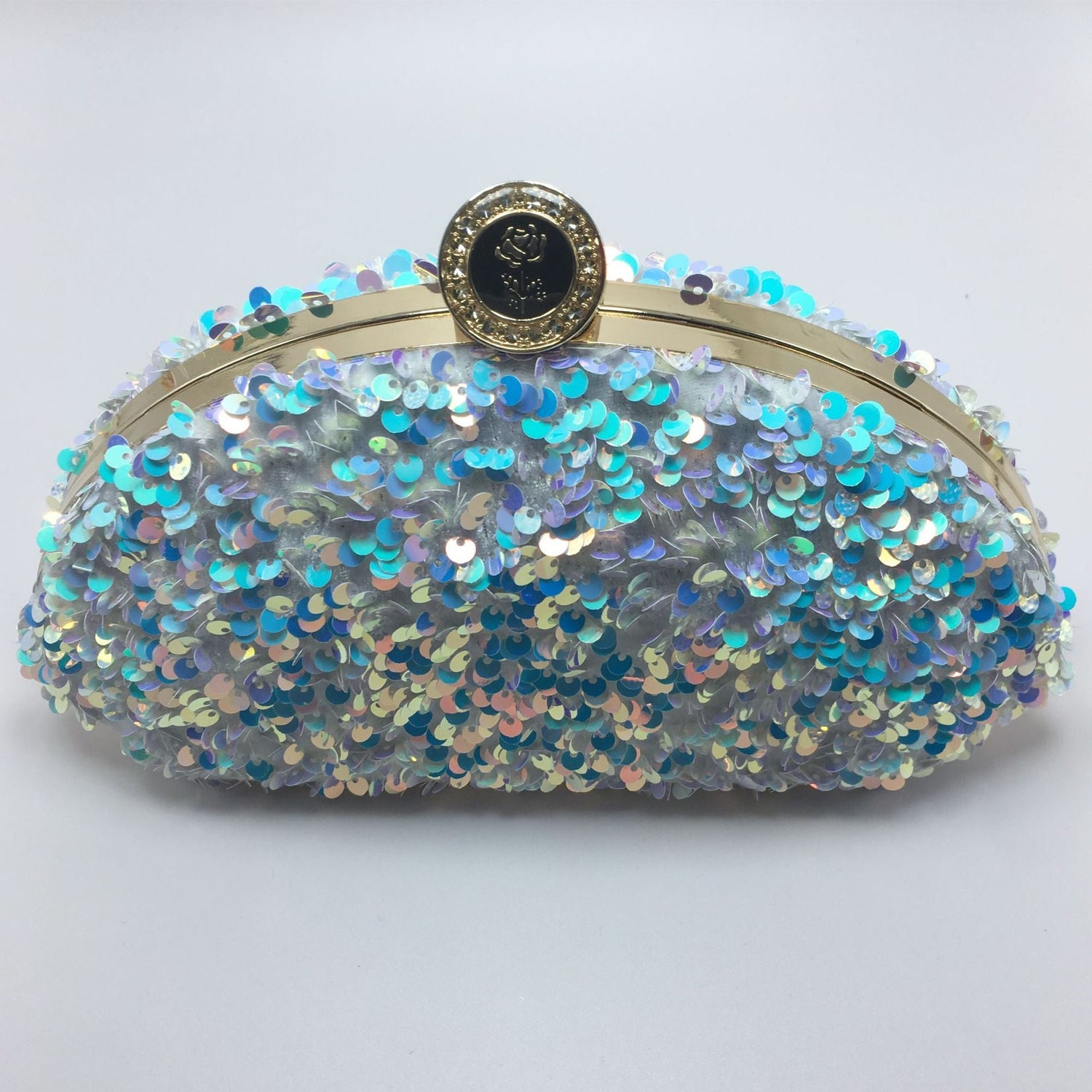 Sequined laser iridescent multi-color fashionable cosmetic bags