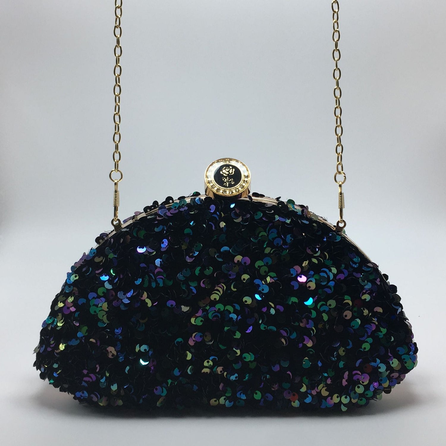 Sequined laser iridescent multi-color fashionable cosmetic bags