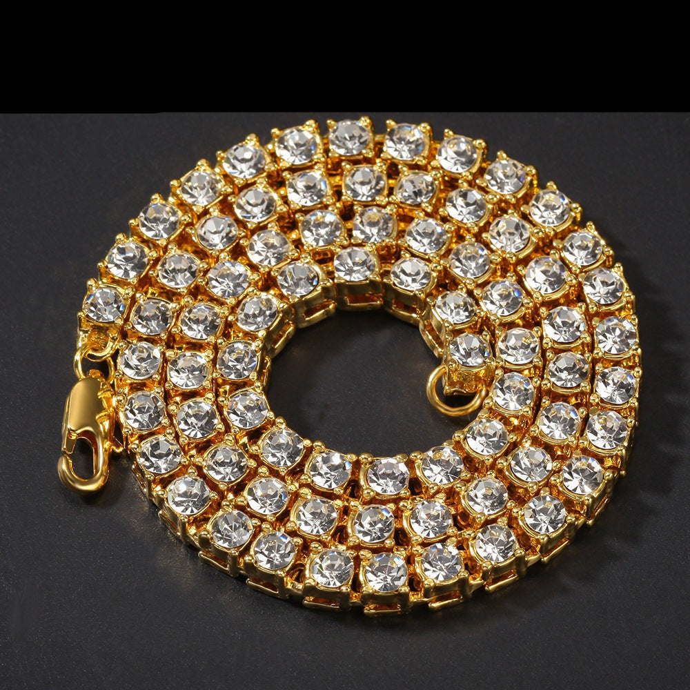 Hip Hop 1 Row Alloy Tennis Chain Necklace