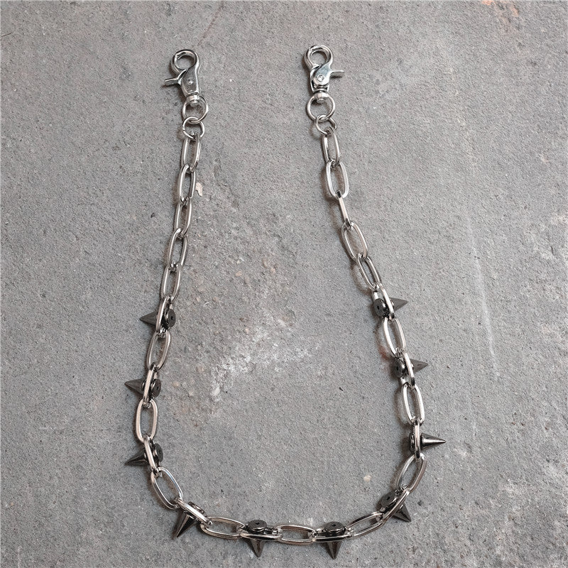 Rivet waist chain punk cool pants chain