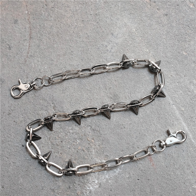 Rivet waist chain punk cool pants chain