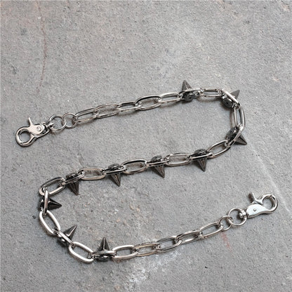 Rivet waist chain punk cool pants chain